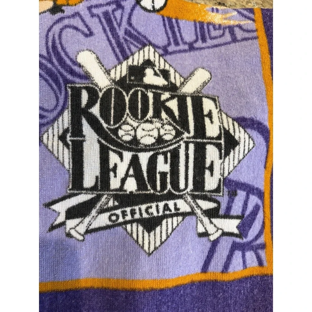 Vintage 90s‎ Colorado Rockies MLB Beach Towel Franco Mfg Rookie League